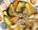 根菜甘酸味噌炒め温野菜サラダ作り方18写真