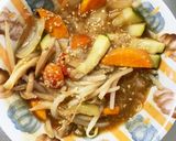 レンジもやしズッキーニオイ酢ター野菜炒め作り方13写真