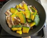 簡単　豚バラとカボチャのオイスター炒め作り方4写真