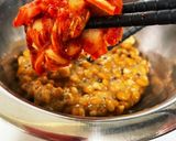 ピーマンのチーズ納豆キムチのせ作り方2写真