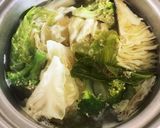 キャベツとブロッコリーのスープ作り方1写真