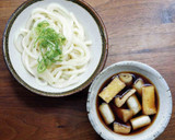 白ねぎときつねの冷製つけうどん作り方3写真