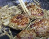 秋のご馳走♪キノコたっぷりハンバーグ作り方11写真