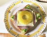 給食のオープンサンド♡パインハムチーズ作り方3写真