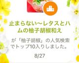 止まらない〜レタスとハムの柚子胡椒和え作り方3写真