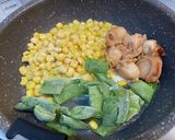 コーンとホタテの混ぜご飯☆作り方1写真
