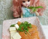リカちゃん♡クリチサーモンバジル香る前菜作り方14写真
