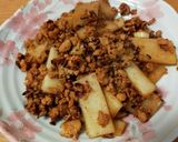 鶏挽肉と大根のオイスターケチャップ炒め作り方7写真
