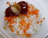 簡単！オムパスタ　レンジでボロネーゼ作り方2写真