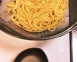 トロッと卵のささみと塩昆布パスタ作り方3写真