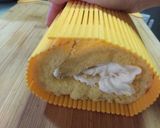 マンゴー＆パインロールケーキ☆甘さ控えめ作り方15写真