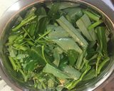 ベトナム料理　空芯菜のレモングラス炒め風作り方2写真