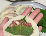 黄金比♡羽付き餃子(お好みで大葉餃子も)作り方14写真