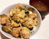 ズッキーニの親子丼風作り方3写真