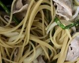 簡単　アスパラと豚肉のバジルソースパスタ作り方8写真