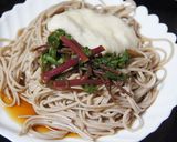 常温で戴く　長芋つるむらさき蕎麦作り方6写真