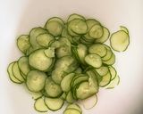 だしまろ酢で♡きゅうりとシメサバの酢の物作り方1写真