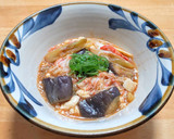 ナスとネギの中華風あんかけ豆腐作り方5写真