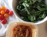 空芯菜と鶏トマ蒸し作り方1写真