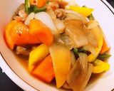 揚げない♬。.鶏と野菜の黒酢炒め作り方12写真