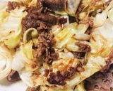 キャベツと牛肉のオイスターソース炒め作り方8写真