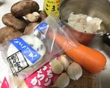 ニンニクと胡麻油風味♡厚揚げの味噌味煮物作り方1写真