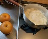 梨のコンポートジャムトースト レモン汁煮作り方1写真