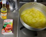 梨のコンポートジャムトースト レモン汁煮作り方2写真