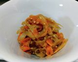 ピーラーで作る大豆のお肉入りきんぴら作り方4写真