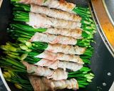 花ニラの豚バラ肉巻き巻き作り方3写真