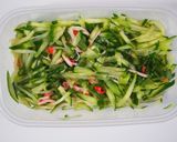 やみつき♡胡瓜・カニカマ・大葉の酢の物♪作り方3写真