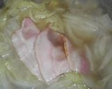 包丁不要♪白菜とベーコンの簡単スープ♪作り方2写真