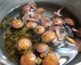アミタケ、豆腐、ネギの味噌汁作り方5写真
