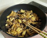 牛肉と薄揚げとキャベツの甘辛炒め作り方3写真