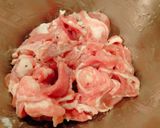 ◆米泥棒◆　豚肉ときくらげのトマト炒め作り方1写真