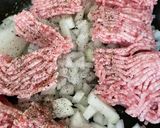 玉ねぎと、ひき肉のお好み焼き作り方2写真