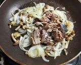 サバとしめじの和風パスタ作り方4写真