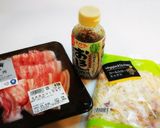 エバラおろしのタレで作る、豚バラ炒め作り方1写真