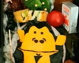 ♪♪簡単ゴリラキャラのお弁当♪♪作り方1写真