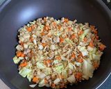 栄養満点！ひき肉とぬか漬けのチャーハン作り方8写真