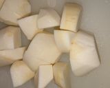 朝から作った簡単！里芋の煮物カボス添え作り方1写真