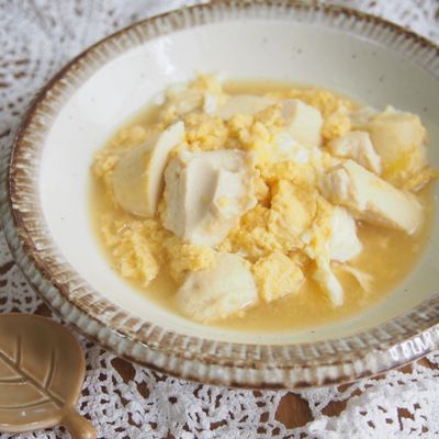 5分副菜！豆腐ちくわの卵とじ♪ふわふわ by 京たまご 【クックパッド