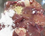 鶏レバーのガーリックバター焼き作り方1写真