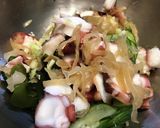 白きくらげとタコときゅうりの酢の物作り方4写真