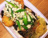 鶏そぼろ餡掛けでひと手間のり弁作り方4写真