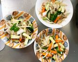 レンジもやしズッキーニスタミナ甘辛野菜炒作り方8写真