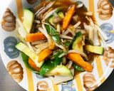 レンジもやしズッキーニスタミナ甘辛野菜炒作り方10写真