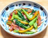 ベーコンとチンゲン菜にパプリカの中華炒め作り方6写真