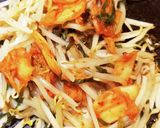 しそとモヤシのナムルのビビンバ風丼作り方1写真