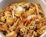 しそとモヤシのナムルのビビンバ風丼作り方3写真